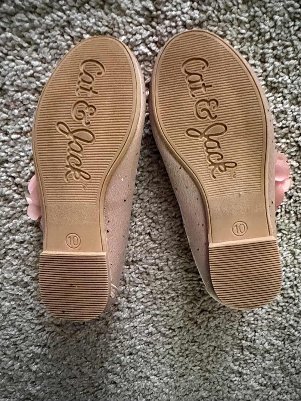 Cat & Jack Pink Flower Accent Ballet Flats